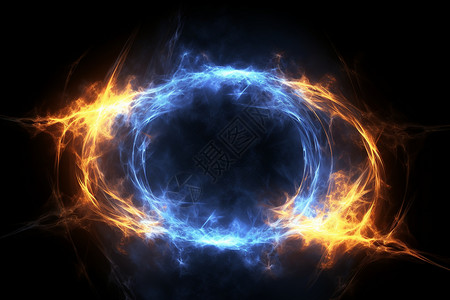 科幻发光的火球背景图片