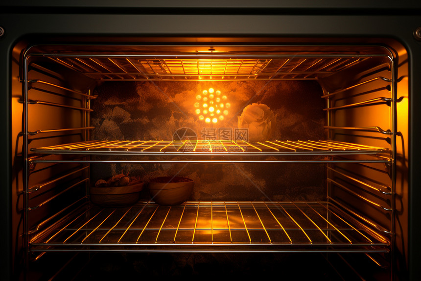现代烹饪美食的烤箱图片