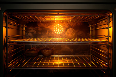 现代烹饪美食的烤箱图片