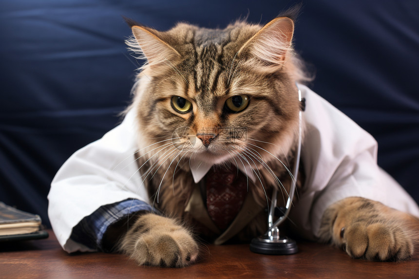 可爱的猫医生图片