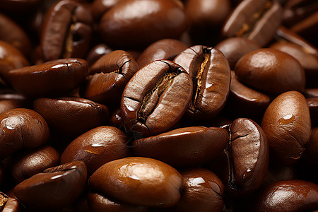 美味的咖啡豆背景图片