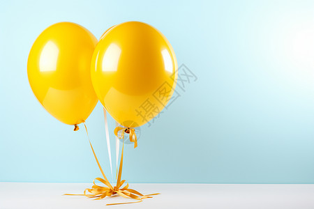 彩带飘动的气球背景图片