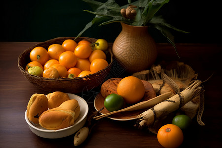 一桌水果盛宴图片