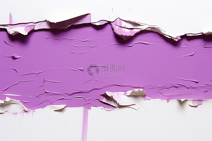紫纸破损的墙壁图片