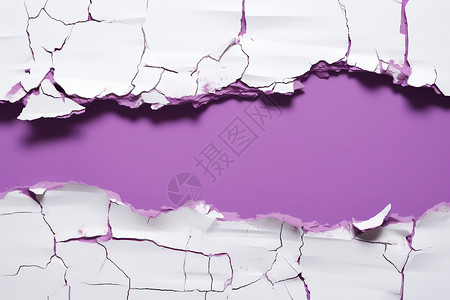 紫色自毁墙面背景图片