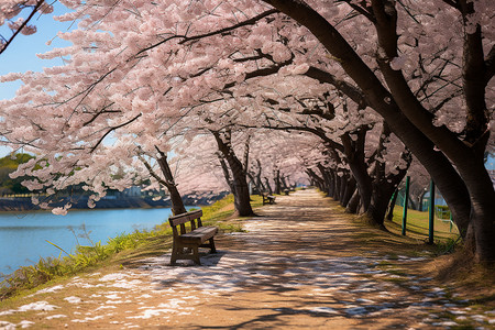 樱花绽放的美丽景色图片