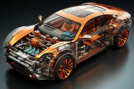 模拟汽车现代电动车效果图设计图片