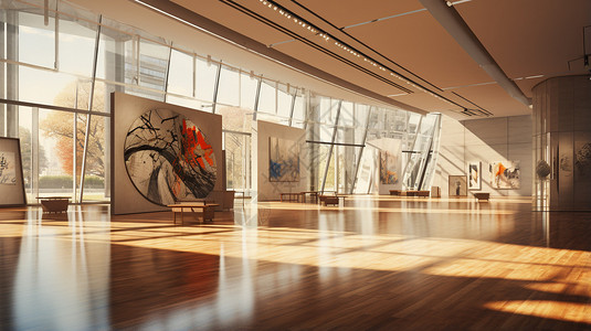 艺术展厅走廊图片