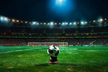 夜幕下的足球竞技图片