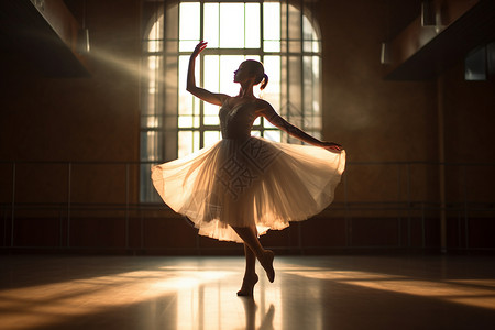 一个芭蕾舞者背景图片