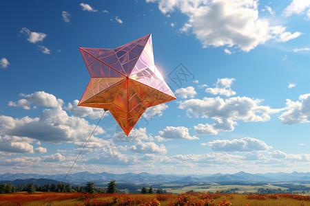 绚丽多彩的风筝背景图片