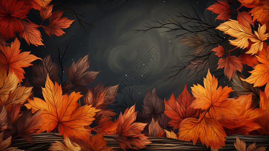 秋季枫叶背景背景图片