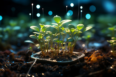 植物栽培光影中奇妙的生物设计图片