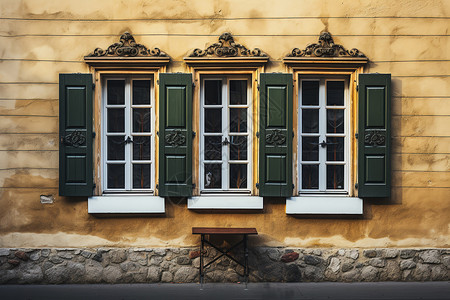 典雅奢华的欧式窗户造型背景图片