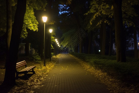 夜晚的道路背景图片