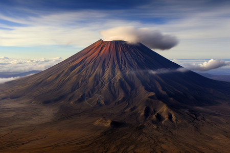 熔岩火山口背景图片