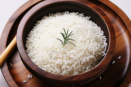 木碗里的米图片