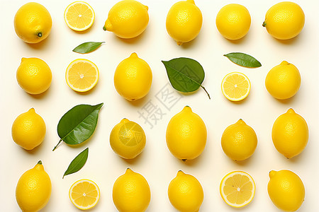 清新的柠檬背景图片
