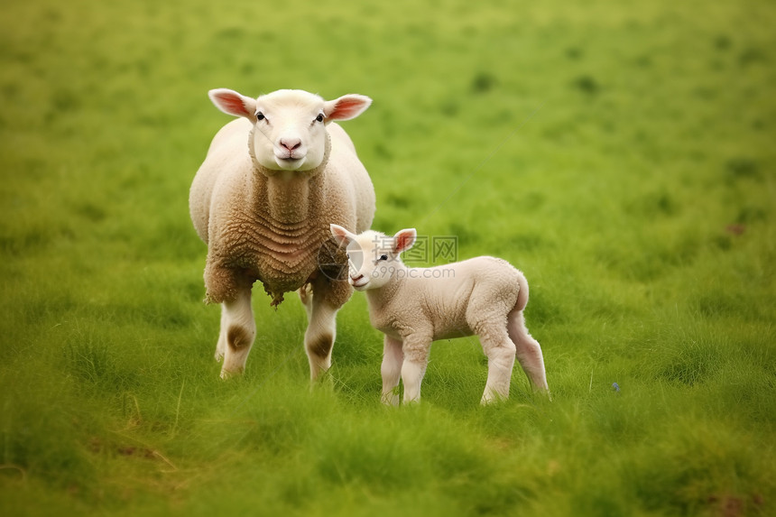 农场中养殖的羊群图片