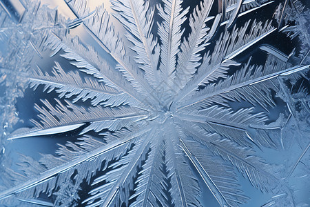 冬季的冰霜窗户图片