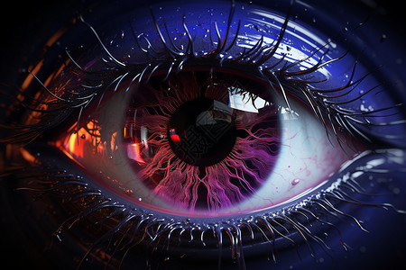 装饰眼睛素材紫光科技艺术眼睛设计图片