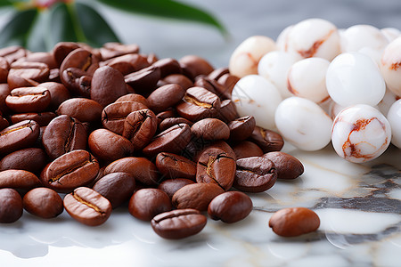 香醇咖啡豆背景图片
