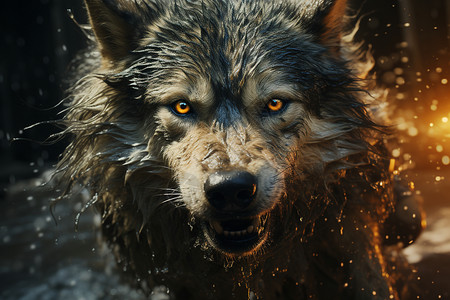 防狼喷雾追猎中的狼背景