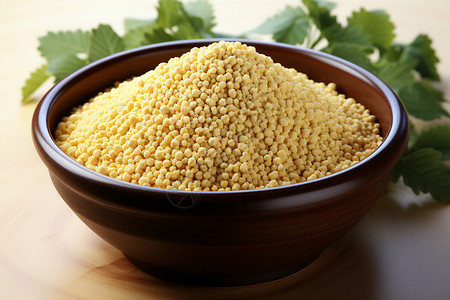 营养丰富的黄小米背景图片