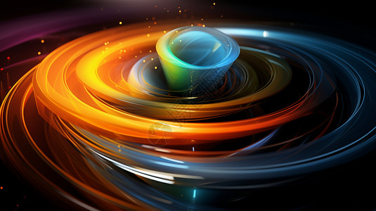 五彩缤纷的磁力漩涡图片