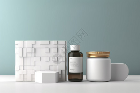 药品包装素材药品的包装盒子背景