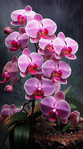 美丽的蝴蝶兰花朵背景图片