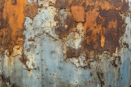 斑驳的金属墙壁背景图片