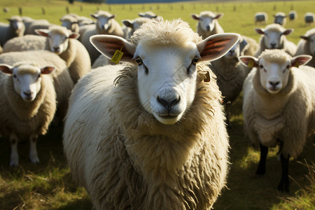 放牧的羊群图片
