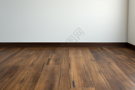 空旷房间内的木质地板背景图片