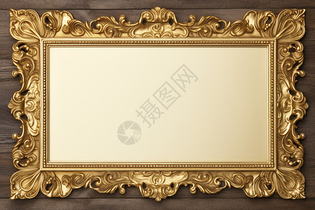 框形花纹素材金色边框下的古典艺术背景