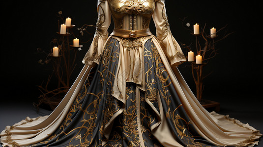 欧洲古典宫廷长裙图片