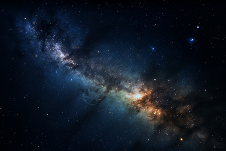 宇宙绚烂的星空中心图片