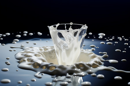 牛奶溅起的波浪图片