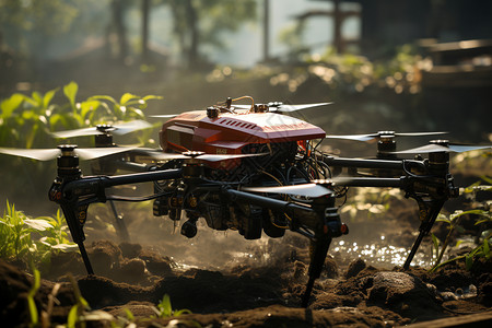 高效环保的无人机喷洒农药图片
