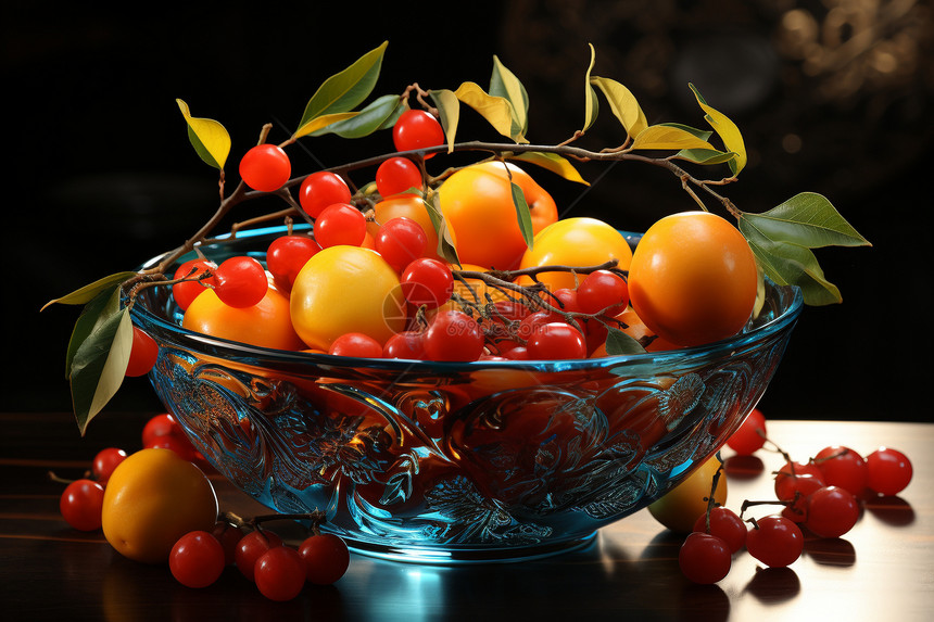 玻璃碗里的番茄蛏子图片