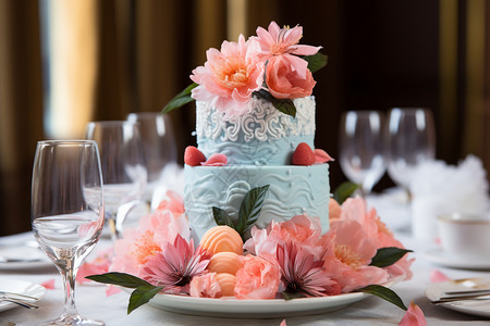 浪漫的婚礼蛋糕图片