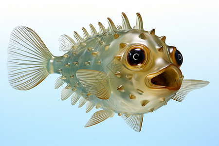 水下气球鱼背景图片