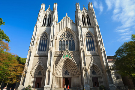 新哥特式大教堂高清图片