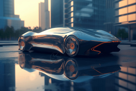 高科技的未来主义汽车图片