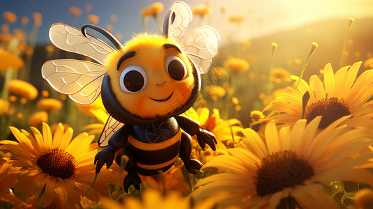 花丛里的小蜜蜂高清图片