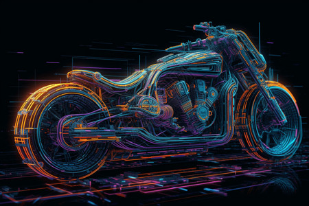 一款未来的摩托车图片