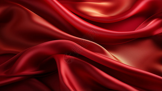 红色的丝绸背景背景图片