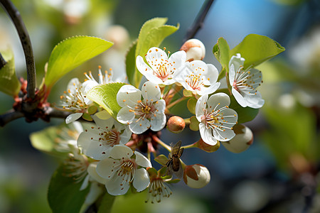 春日树上的白花图片
