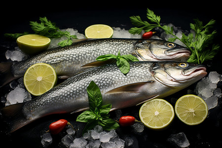 健康的鱼肉食品图片