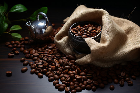 香醇的咖啡豆图片